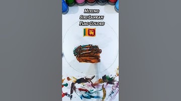 Guess the outcome of mixing flag colors #colormixing  #satisfying #asmr #paintmixing