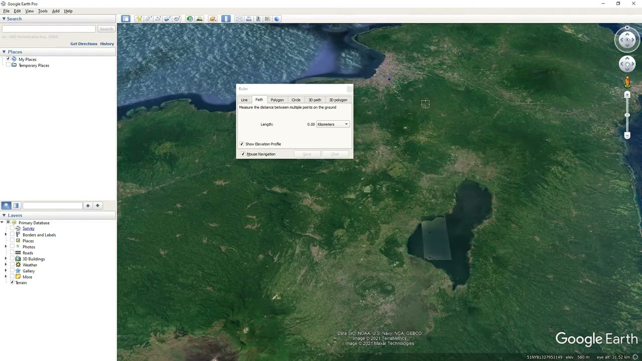 How to create an elevation profile in Google Earth pro