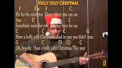 A Holly Jolly Christmas (Christmas) Strum Guitar Cover Lesson with Lyrics Sing and Play