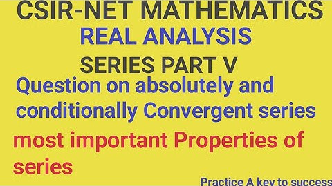 #absolutelyconvergent#csirnet absolutely and conditionally Convergent series example CSIR NET maths