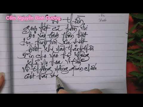 Video Viết chữ thư pháp từ bút bi II @Cẩm Nguyễn Bình Dương - youtube