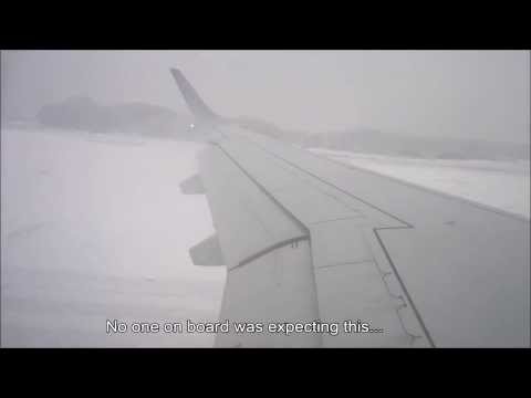 Air Canada Embraer E-190 landing @ Vancouver in snowfall + Grouse Mountain