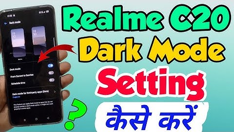Realme C20 dark Mode Setting Kaise Kare | how to enable dark Mode in Realme C20 | Realmec20dark Mode