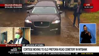 Jackson Mthembu Funeral I Cortege, mourners arrive at the Pretoria Memorial Park Cemetery