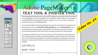 #Adobe #Pagemaker #Text #Pointer | How to Use Text Tool And Pointer Tool