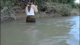 Mancing  nya basah - basahan,,,