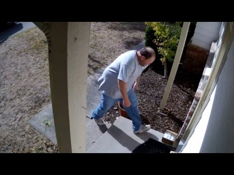 Homeowner Gets Revenge on Man Trying to Steal Package from Porch