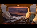 4 HOURS OF VANLIFE WITH OCEAN WAVES | Atmospheric Ambience