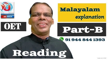 Edu Skills: Reading Part - B   Strategies & Tips; MALAYALAM Explanation; Reading Made Easy