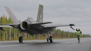 B ROLL F 35 landing Finland