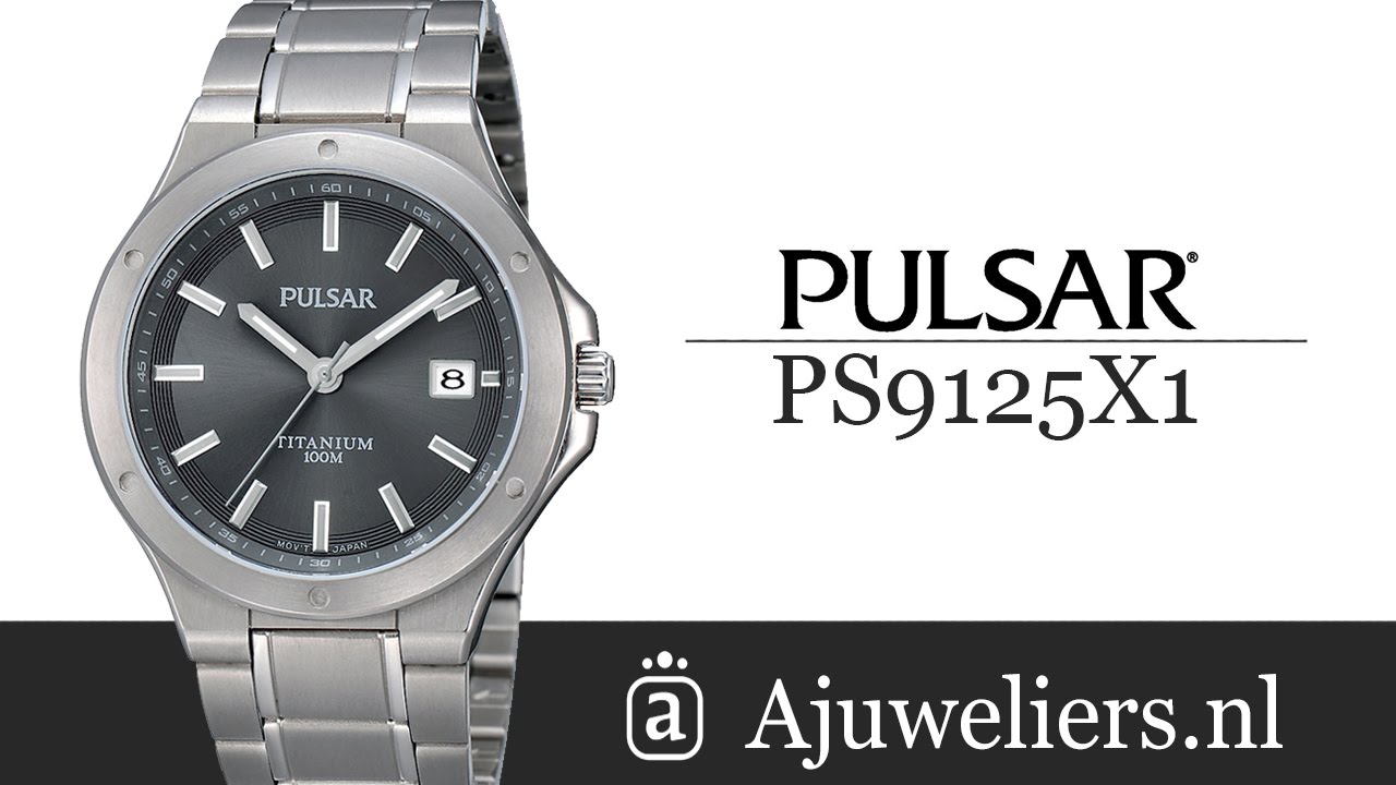 Pulsar PS9125X1 Titanium Ajuweliers.nl - YouTube