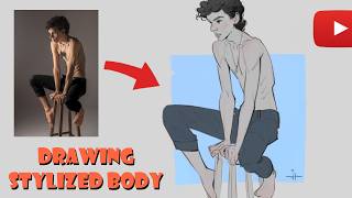 Drawing Body with Simple Anatomy from Reference | Figure Drawing for Beginners
