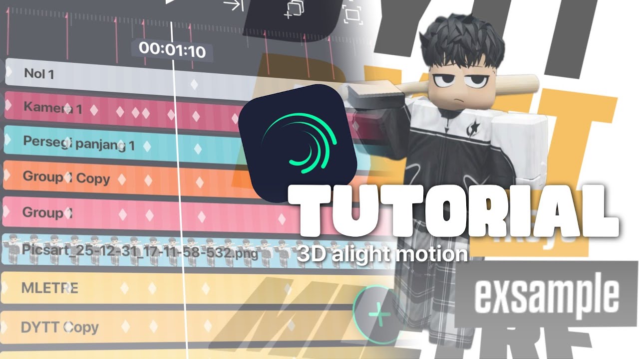 TUTORIAL 3D ALIGHT MOTION - 3D balik layer