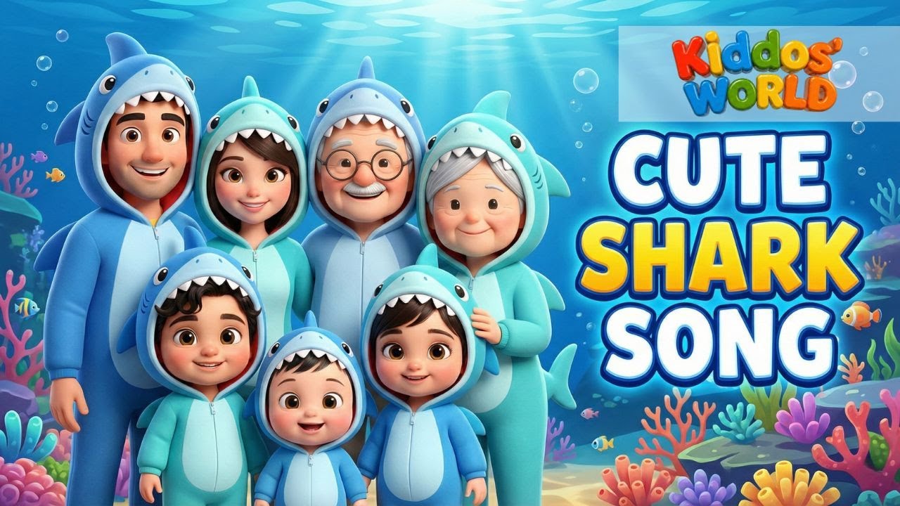 Cute Shark Song for Kids 🦈 | Fun Baby Dance | Kiddos World | 