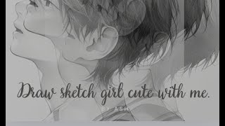 How to draw simple sketch of girl for beginners #begginers #guide #girl