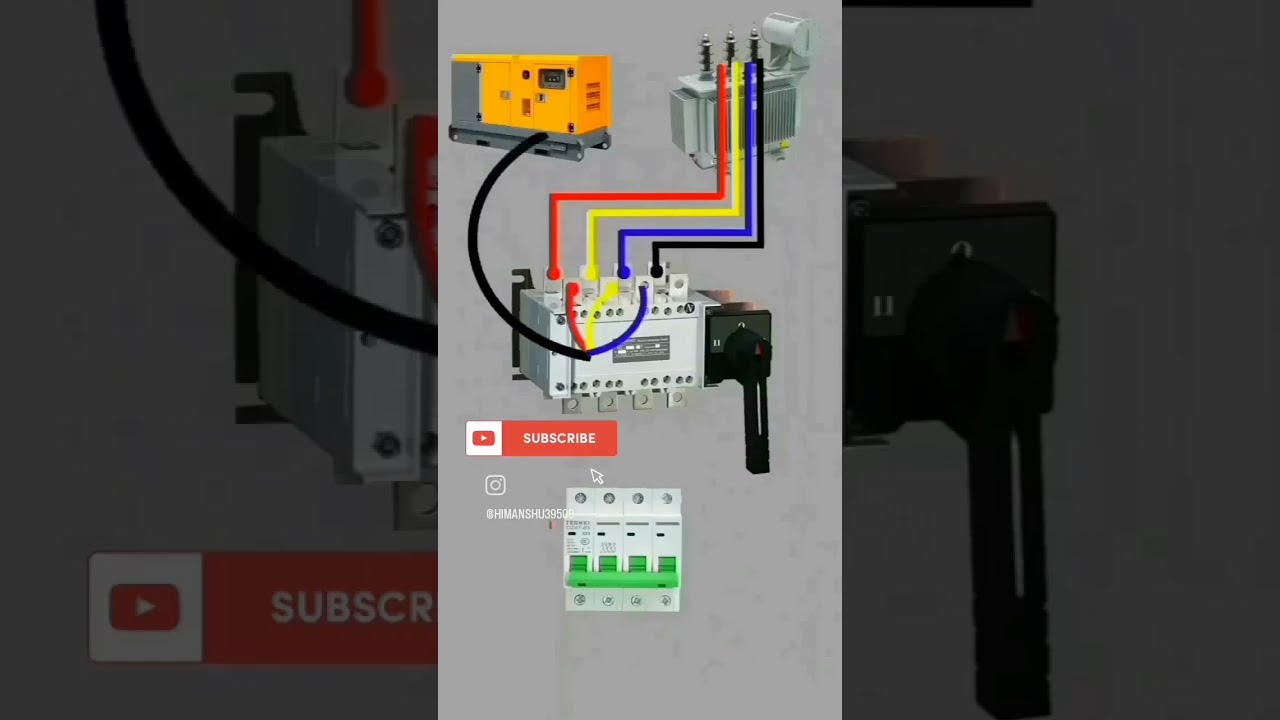 Manual 3 Phase Change Over Connection DG Diagram Dg Threeface Changeover DGsupply