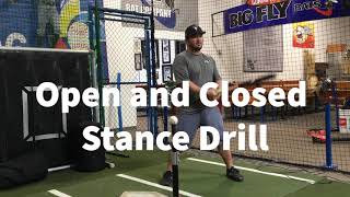 Open Stance and Closed Stance Tee Drill (45 degree Drill)
