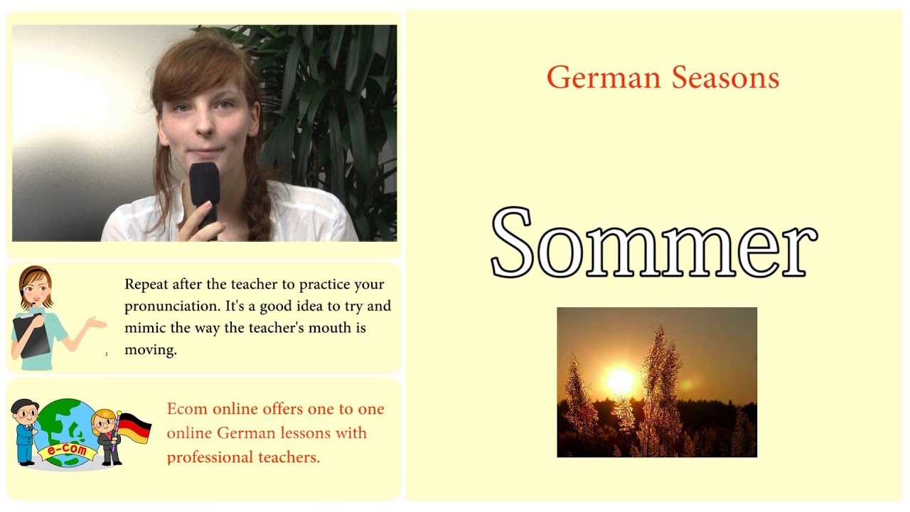 German Seasons - Online German Language Lesson 1 - YouTube