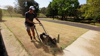 Full Lawn Renovation From START To FINISH // Scalp, Dethach, Aeration and Topdress