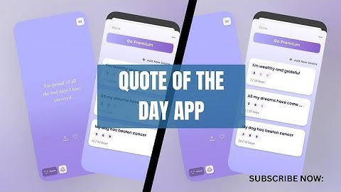 Build Quote Of The Day App