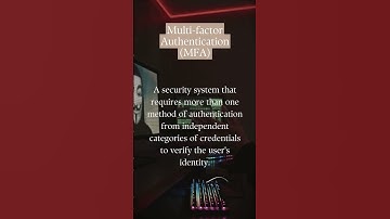 Multi factor Authentication MFA #cybersecurity #onlinelearning #techeducation #definitions #shorts