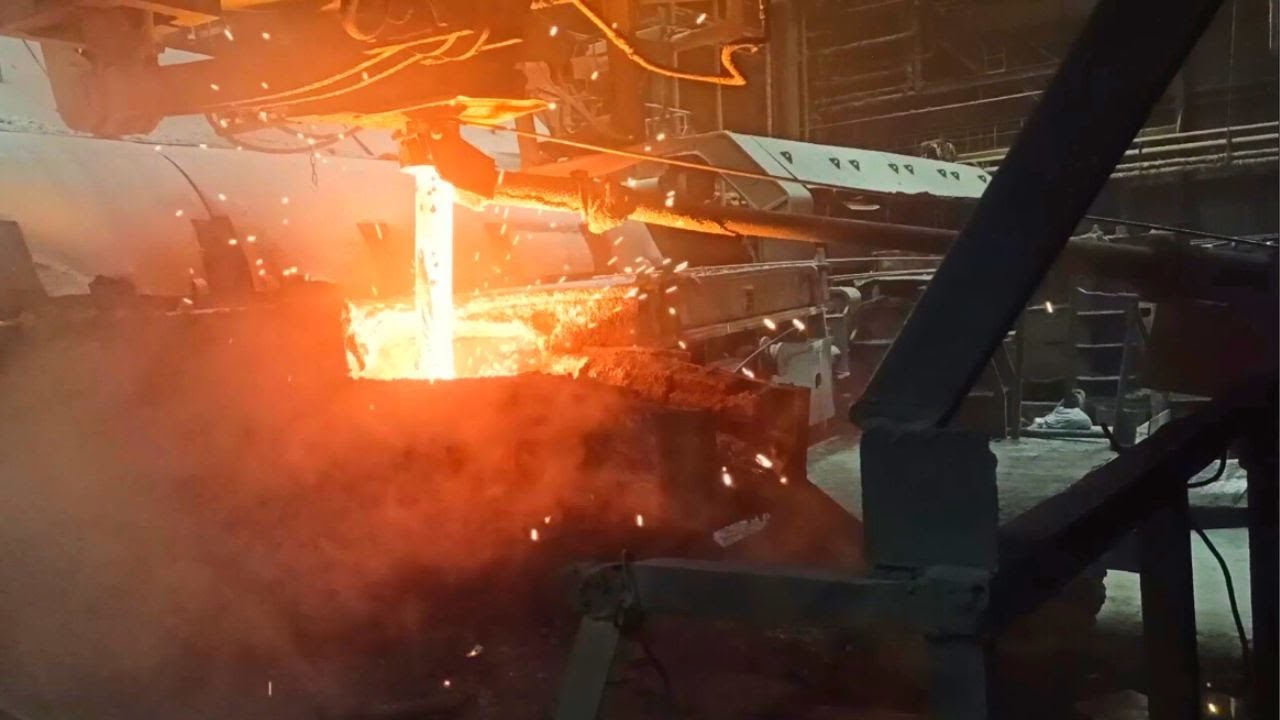 Pouring Liquid Metal into a Ladle YouTube