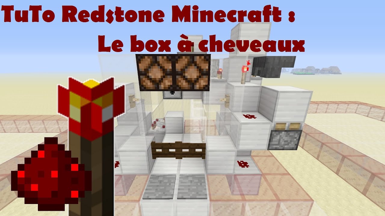 TuTo Redstone Minecraft : Box à Chevaux - YouTube
