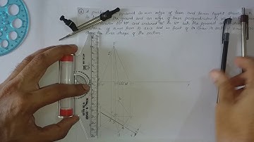 Problem 3.4 KTU-Engineering Graphics-Module-3; Section & Development of solids