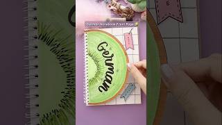 German Notebook Front Page Design Cute Kiwi Aesthetic DIY Idea #nhuandaocalligraphy #frontpage