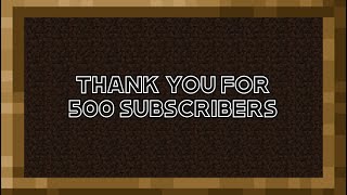 Thank You for 500 Subscribers!!!
