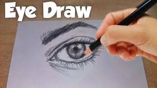 How to draw Realistic Eye for beginners | Pencil Sketch | Kate Winslet | Easy Draw |