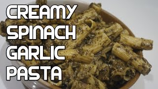 Dhaba style Creamy Spinach Basil Pasta at home easily
