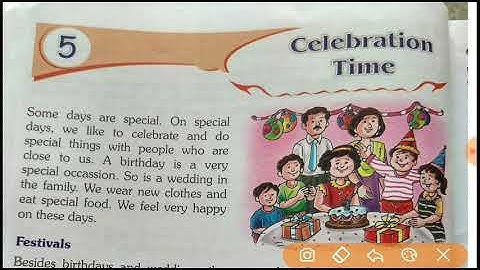 Class-2,EVS, lesson-5 Celebration time, part-1