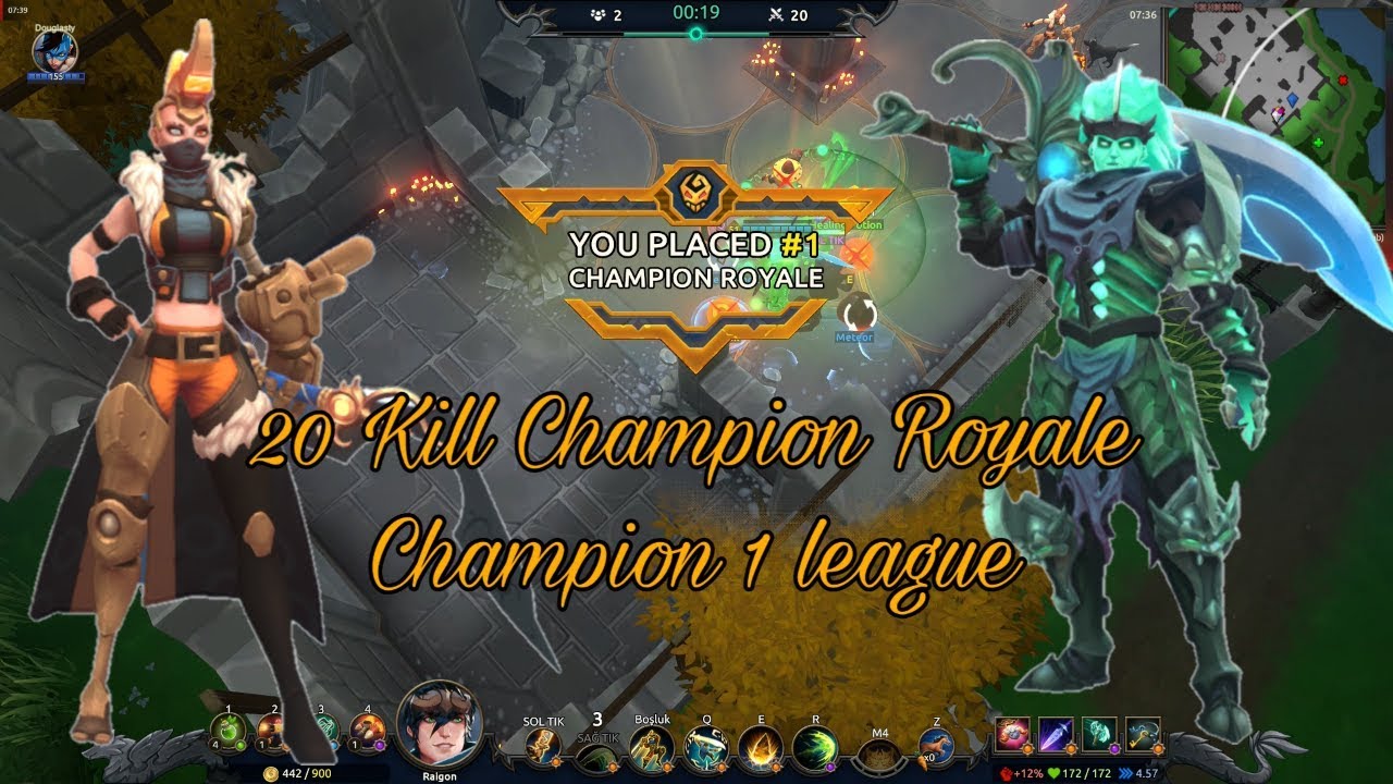 Battlerite Royale 20 Kill Champion 1 League Youtube