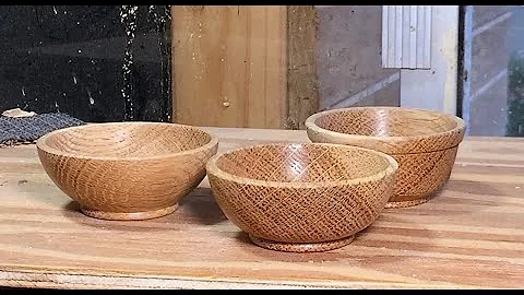 Richard Raffan turns firewood into small bowls.