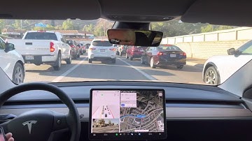 Model 3 - Beta FSD 10.69 - More difficult left turn out of parking lot- 2022.16.3.10 - 23 Aug 22