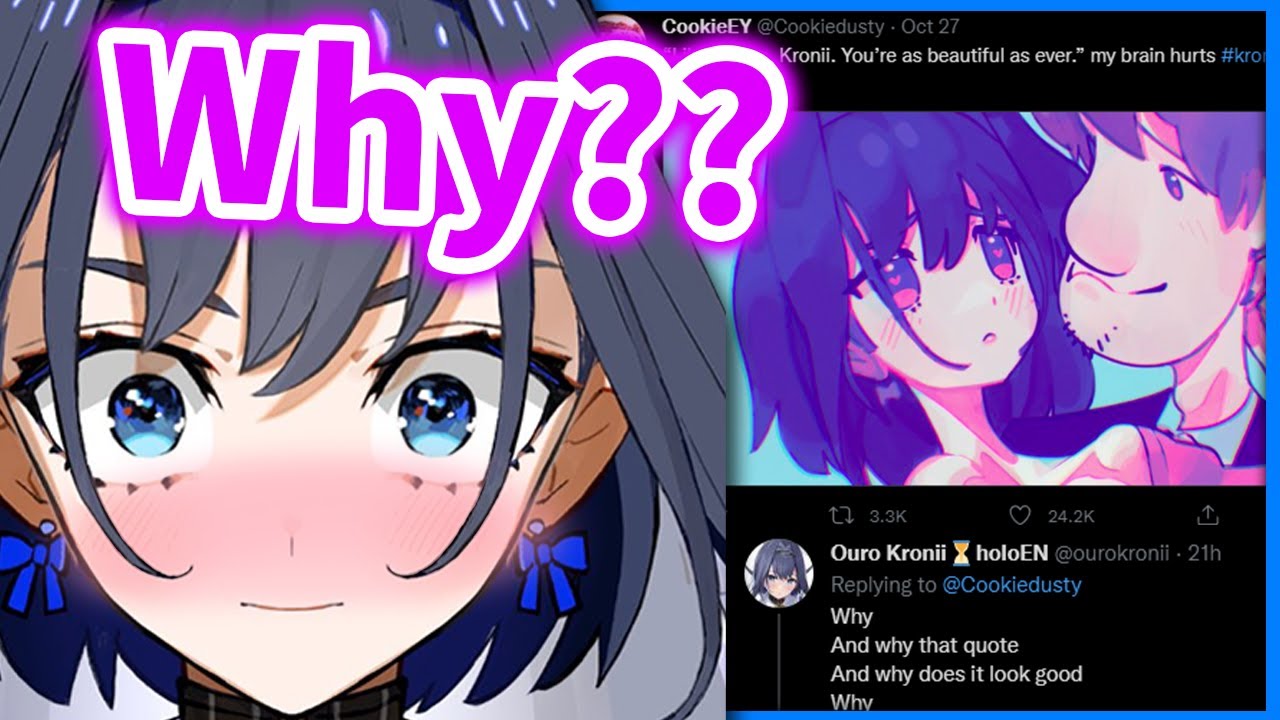 Kronii Reacts to her Kronii x Shaggy Tweet Fanart 【HololiveEN】