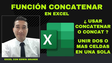 FUNCIÓN CONCATENAR EN EXCEL. Como unir texto de celdas