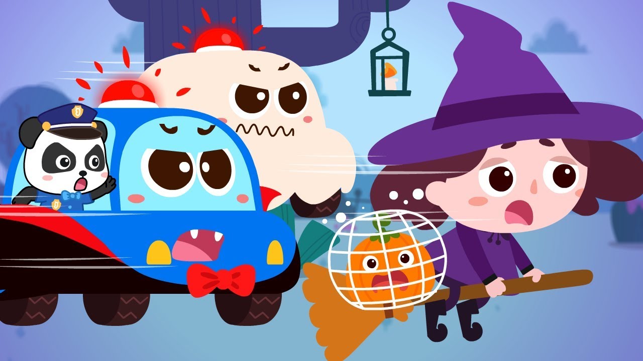 ☆NEW☆ハロウィン 五つのカボチャ | パトカー 緊急出動！いたずら魔女