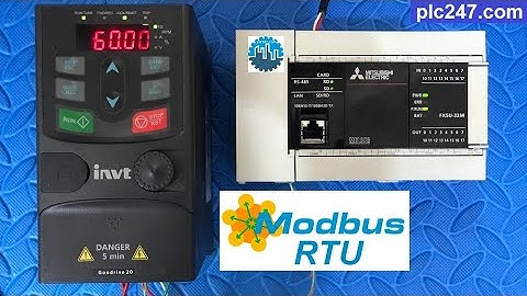 Mitsubishi FX5U "Modbus RTU" INVT Goodrive 20 Tutorial