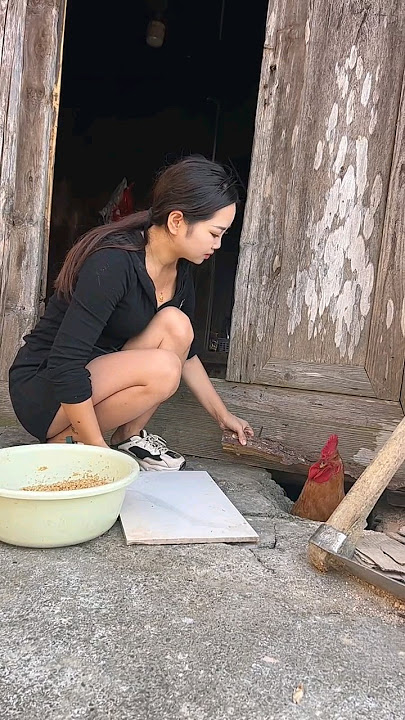 Saya membuat kandang ayam yang tidak diduga siapa pun. #bushcraft #village