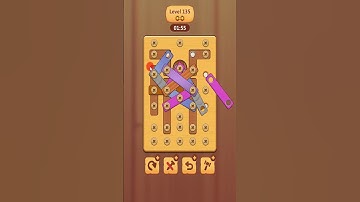 Wood Nuts & Bolts Level 135 #games #woodpuzzlegame #gaming #woodenpuzzle #woodgame #woodnutsandbolts