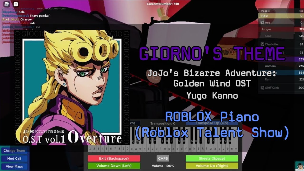 Giorno's Theme | Roblox Got Talent (Piano Cover)