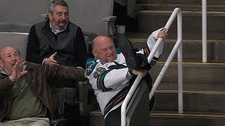 Rowdy Sharks fan goes wild in the stands