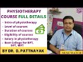 Physiotherapy course details  bpt cousre  dpt cousre  salary in physiotherapy