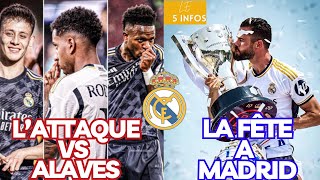 Le 5 infos REAL MADRID :  REAL vs ALAVES | GULER + VINI + RODRY TITULAIRES | CLASH MBAPPE - NASSER