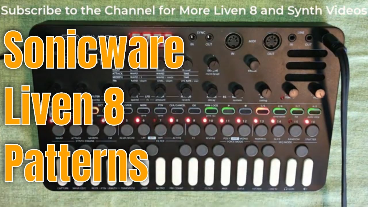 Sonicware Liven 8 Warps Pattern Walkthru (no talking, only sound) - YouTube