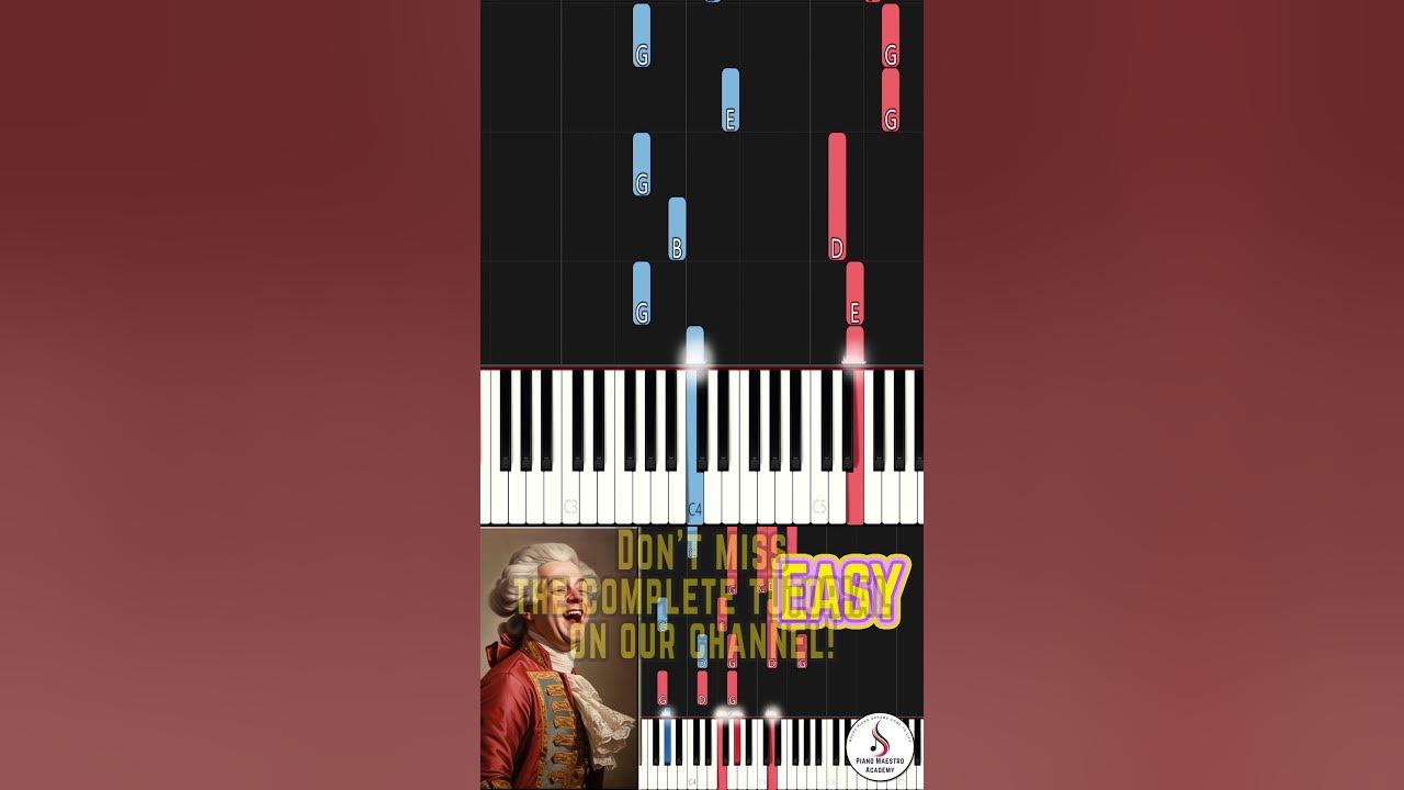🎹🎶Amadeus Mozart - Twinkle Twinkle Little Star - Easy Piano Tutorial - Beginner