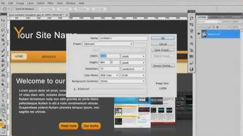 Tutorial : Create a WebSite InterFace  in Photoshop | part 1/8