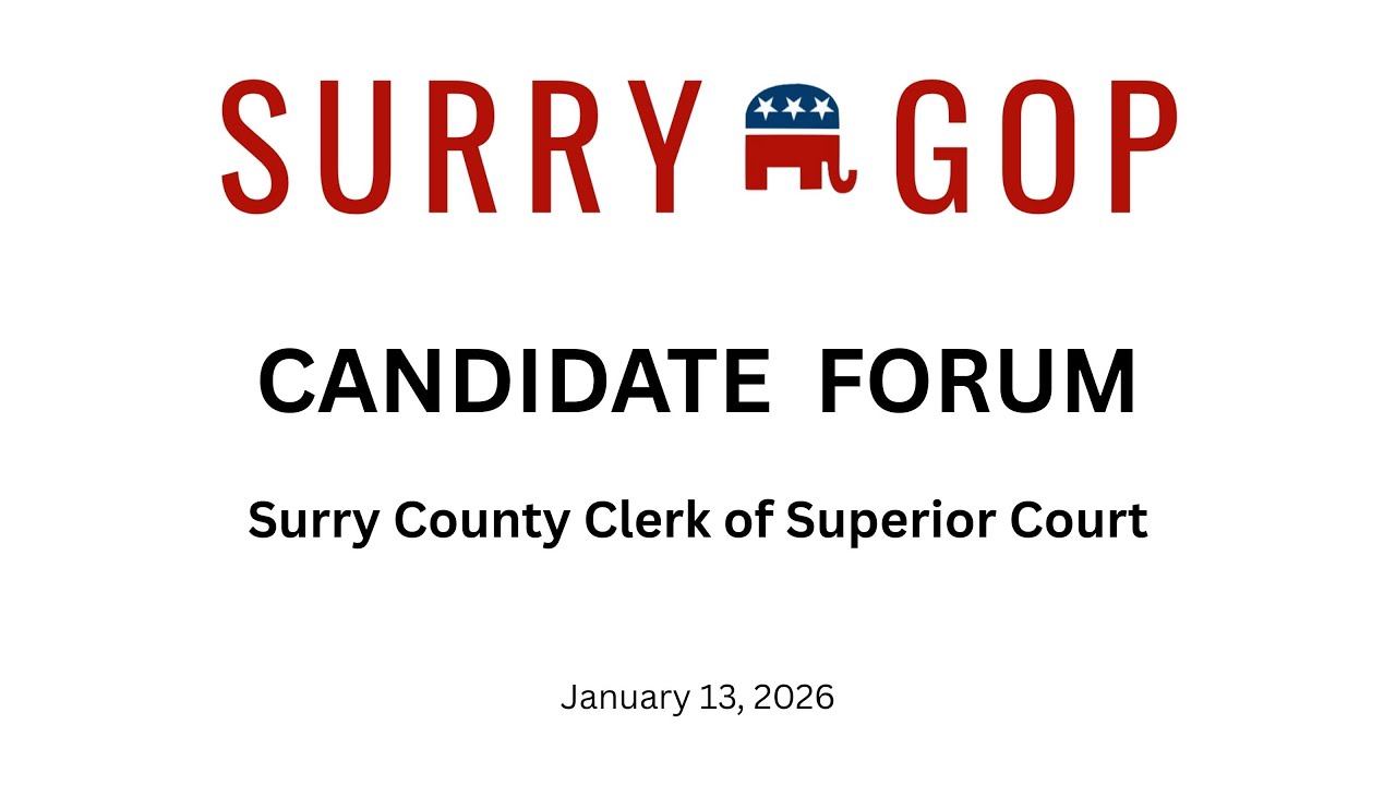 3. Surry County GOP Clerk of Superior Court Candidate Forum - YouTube